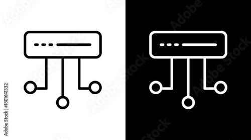 Database  White Icon Set Design