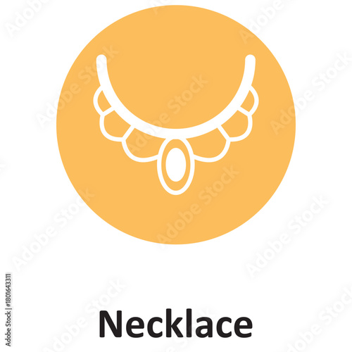 Necklace Vector Icon which can easily modify or edit