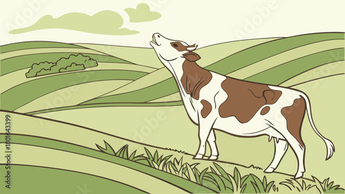 Cow on the hill 