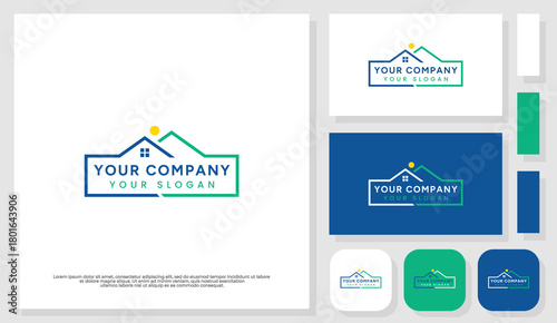 A minimalist real estate logo featuring a clean house outline, perfect for property, realty, and housing business branding.