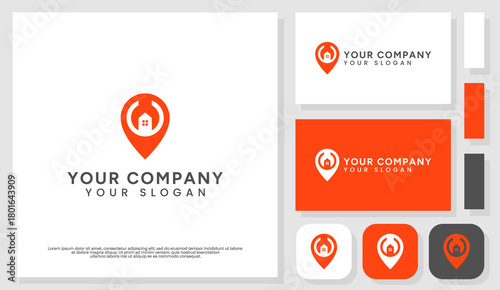 A clean logo combining a house, wrench, and location pin, representing home repair and on site maintenance services.