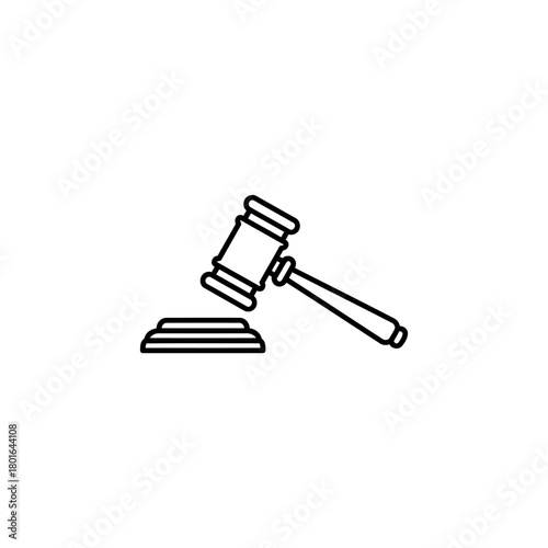 Gavel Icon Silhouette Vector