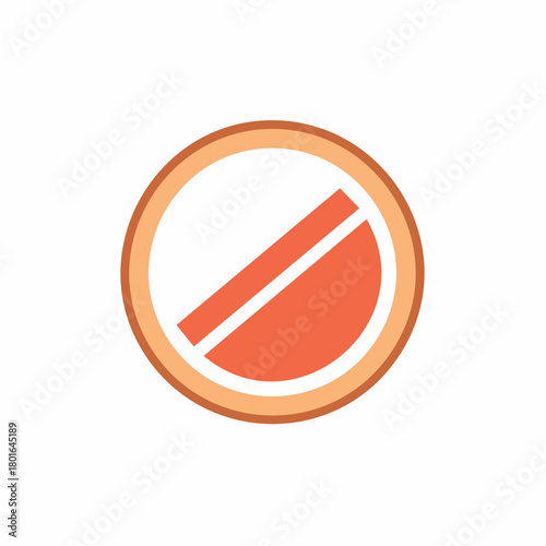 Orange and White Pill Icon representing health or medicine