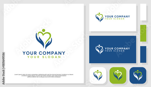 A minimalist logo with hands holding joyful people, representing therapy, counseling, and emotional well-being.