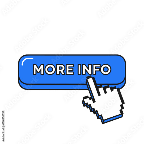 Blue button with white text and a cursor hovering over it