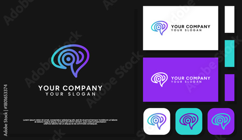 A modern logo combining a brain and a music note, symbolizing creativity, musical intelligence, and cognitive harmony.