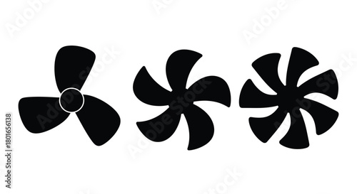 Dynamic fan blade variations spinning energy for modern design needs