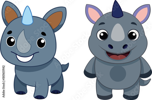 rhino clipart, wild animal vector, jungle wildlife illustration, rhinoceros cartoon art, safari animal design, nature wildlife clipart, zoo creatures vector, mammal artwork, cute rhino drawing, Africa