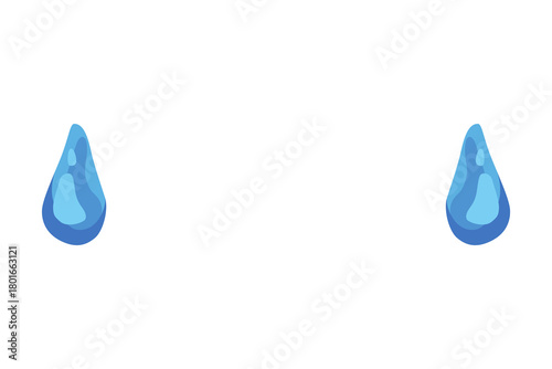 Tableau sur toile Cartoon tear drops icon