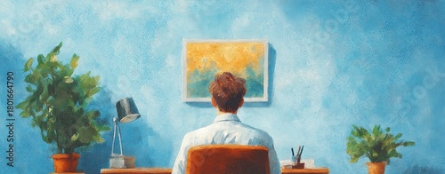 Online Mental Health Support Illustration