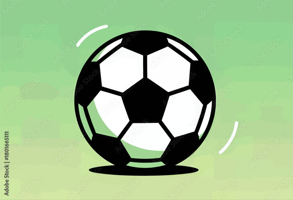 Obraz premium Soccer ball illustration in flat design style isolated