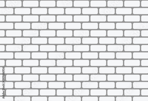 White brick wall pattern, clean minimal vector background