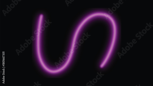 Neon pink curve line abstract background design