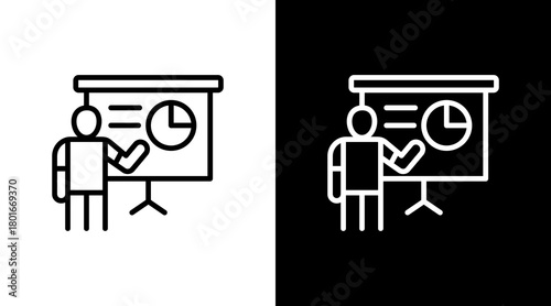 Training  White Icon Set Design