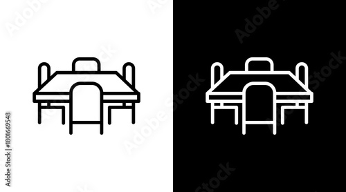 Meeting Room  White Icon Set Design