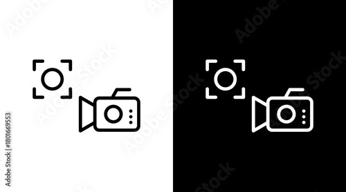 Recording  White Icon Set Design