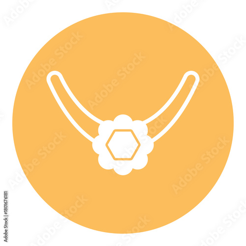Necklace locket Vector Icon which can easily modify or edit