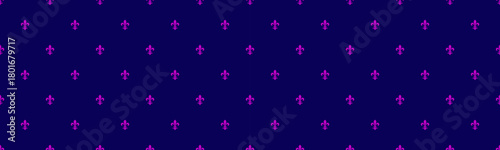 Abstract geometric pattern featuring a repeating motif of stylized purple arrows on a deep blue background.  Perfect for website banners, textiles, or as a subtle yet striking design element.
