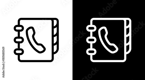 Phonebook With Icon Set Design	
