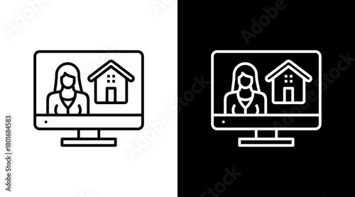 Tenant Portal  White Icon Set Design