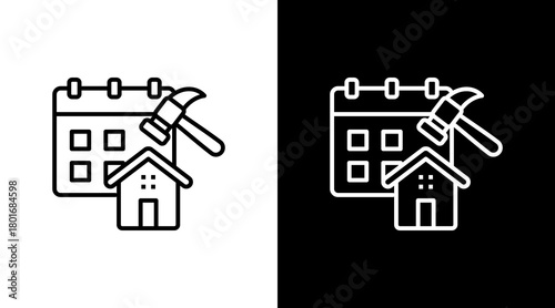 Predictive Maintenance  White Icon Set Design