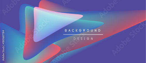 Abstract colorful shapes overlap. Gradient hues blend, creating dynamic visual effect. Text reads background design. Modern aesthetic.