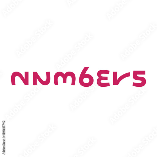 The word "numbers" written in numbers instead of letters as a code