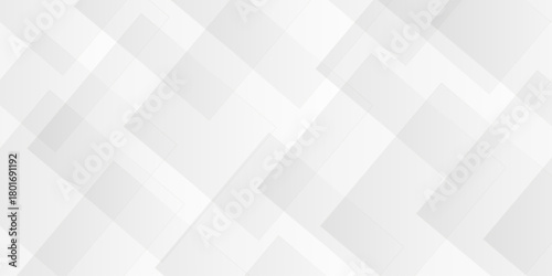 Vector minimal gray and white tech technology transparent square rectangle shape. seamless geometry paper triangle background. Space design concept. Decorative web layout design.	