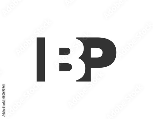 IBP logo design. Initial letter I B P bold font style for tech startups, consulting, corporate branding. Creative company name, headlines typography identity, trendy logotype.
