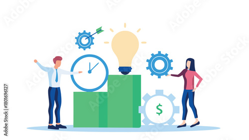 Creative startup founder skillfully juggling multiple tasks including ideas time and financial resources representing business growth and entrepreneurial challenges