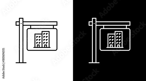 For Rent  White Icon Set Design