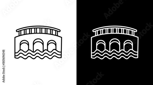 Bridge  White Icon Set Design