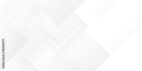 Vector minimal gray and white tech technology transparent square rectangle shape. seamless geometry paper triangle background. Space design concept. Decorative web layout design.	