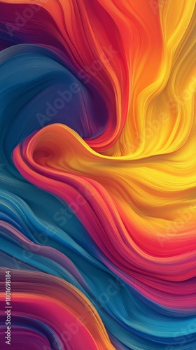 Colorful Swirling Pattern Creates a Vibrant Abstract Background With Smooth L...