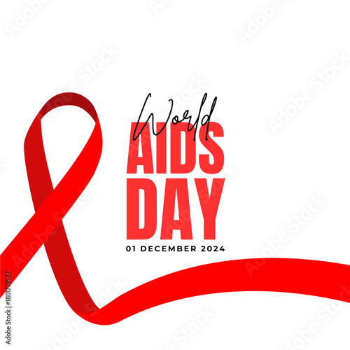 World AIDS Day background design. December 1st, World AIDS awareness and prevention. Vector illustration