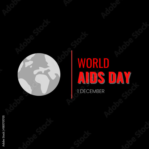 World AIDS Day background design. December 1st, World AIDS awareness and prevention. Vector illustration