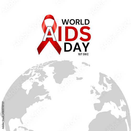 World AIDS Day background design. December 1st, World AIDS awareness and prevention. Vector illustration