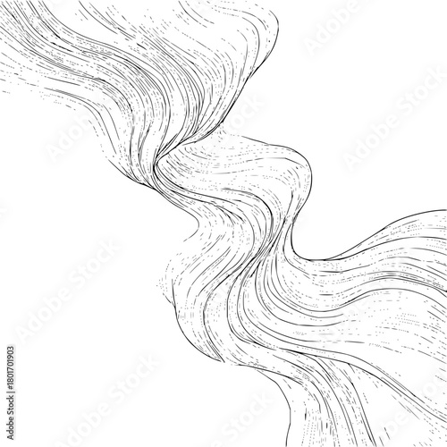 Abstract flowing lines art design vector illustration for background and decoration element one hundred