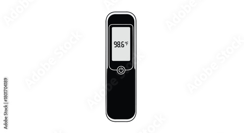 Digital thermometer with clear display showing temperature measurement for health and medical purposes