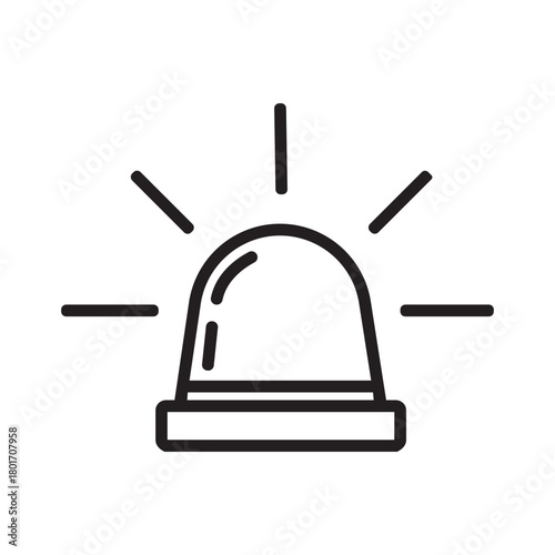 Emergency Alert Icon Siren Symbol Warning Sign Emergency Beacon Danger Alarm Police Light Vector