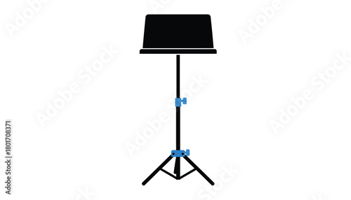 Music stand illustration simple flat design isolated on white background for music education and performance