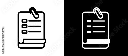 Sticky Note whiteblack icon