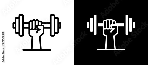 Gym whiteblack icon