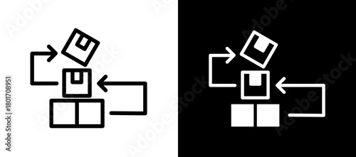 Action Plan whiteblack icon