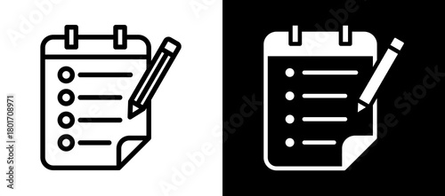 Bullet List whiteblack icon
