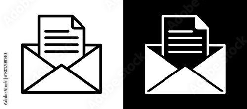 Mail whiteblack icon