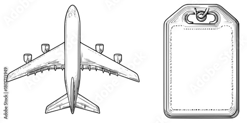 Flying Through Skies: Journey Black White | Clean, isolated vector art for creative projects.