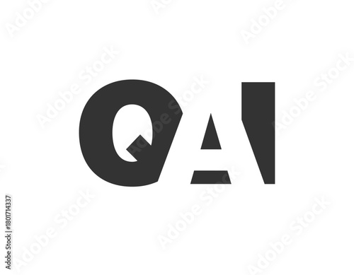 QAI logo design. Initial letter Q A I bold font style for tech startups, consulting, corporate branding. Creative company name, headlines typography identity, trendy logotype.