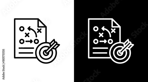 Strategy Planning With Icon Set Design