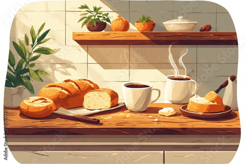 breakfast on the table